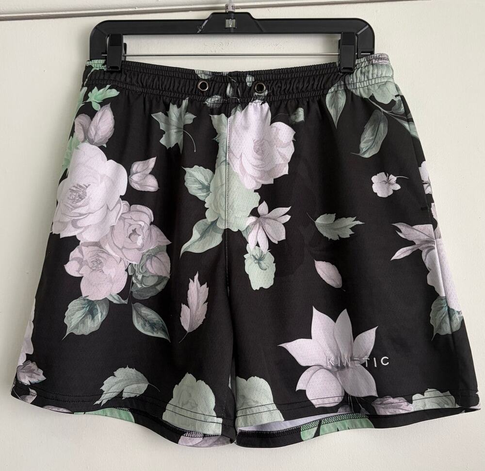 Kinetic Kings Florist Fundamental Mesh Shorts Men's XL Black Floral